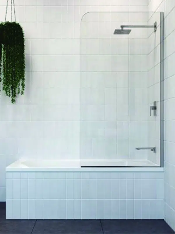 bathtub screen half glass
