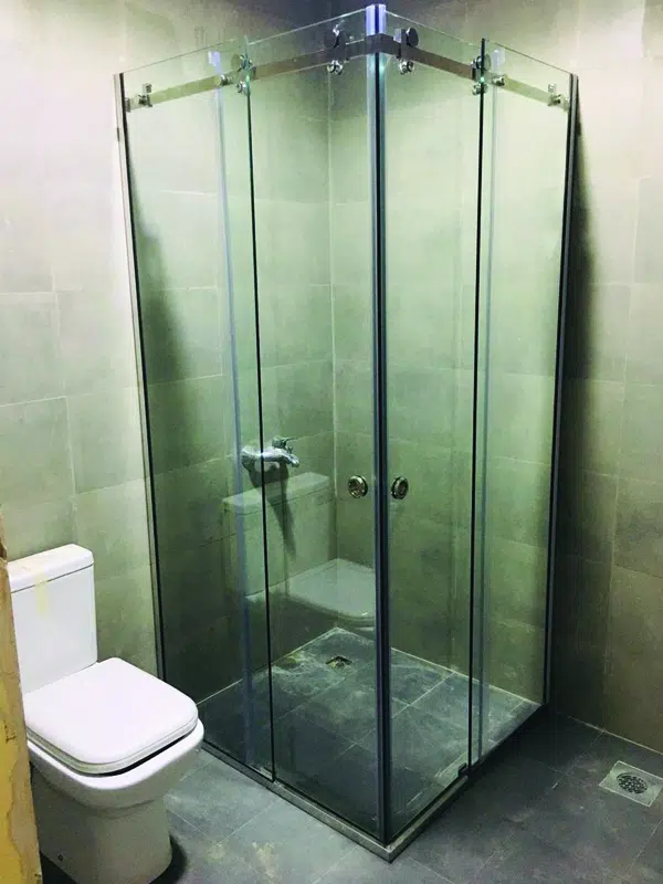 double sliding shower enclosure