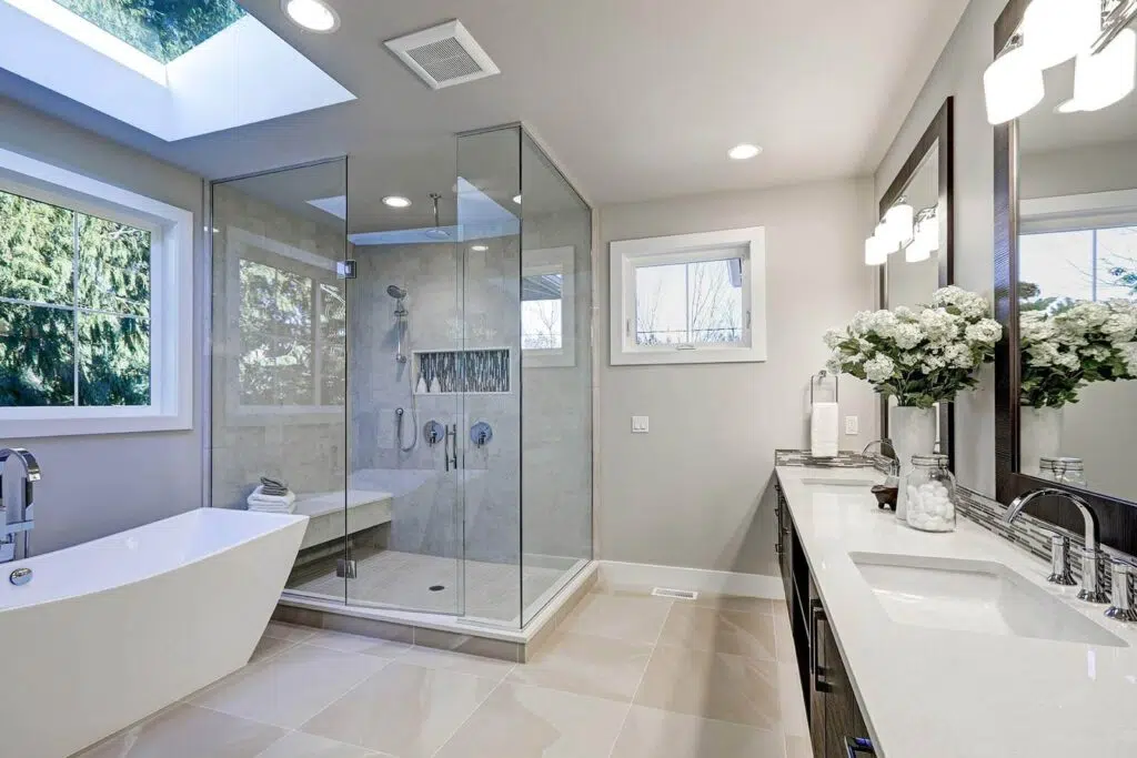 swing corner glass partition in dubai