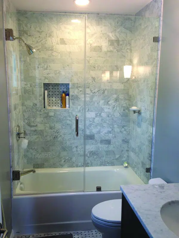 bathtub glass installation
