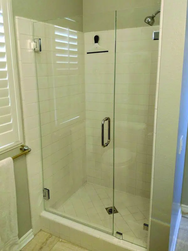 frameless swing shower