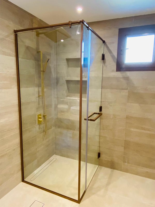 powder coating shower glass partition