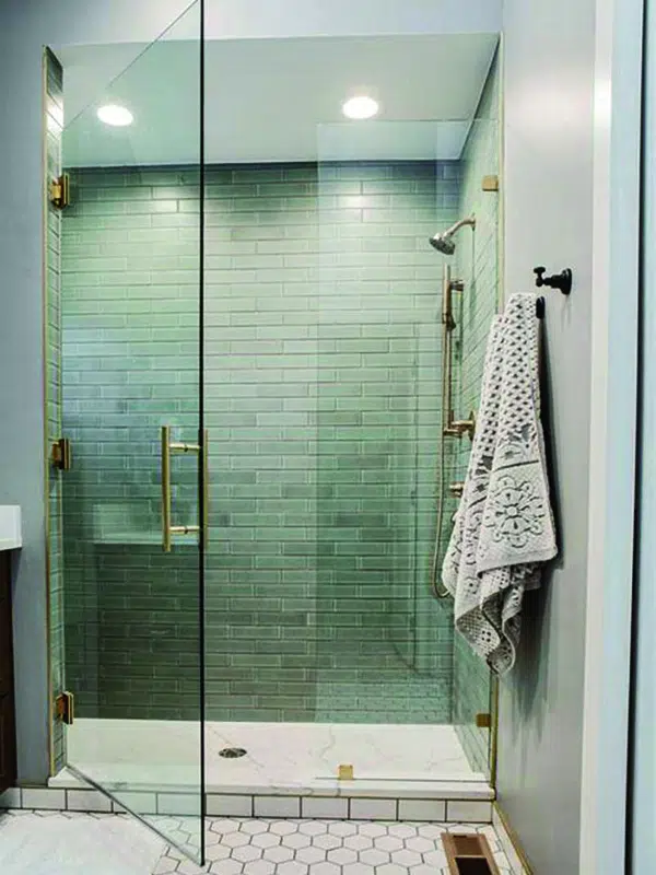 golden glass door partition